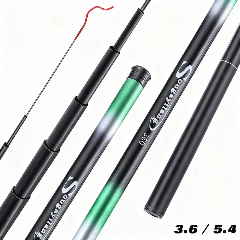 Vara de Pesca Telescópica Ultra Leve Portátil