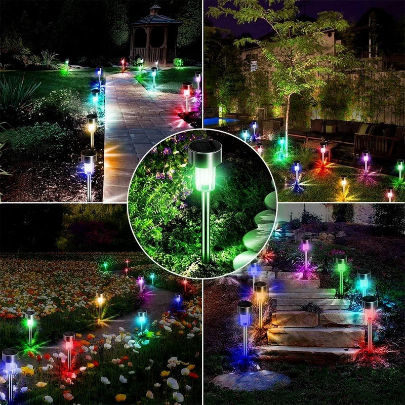 Luzes de jardim movidas a energia solar à prova d'água