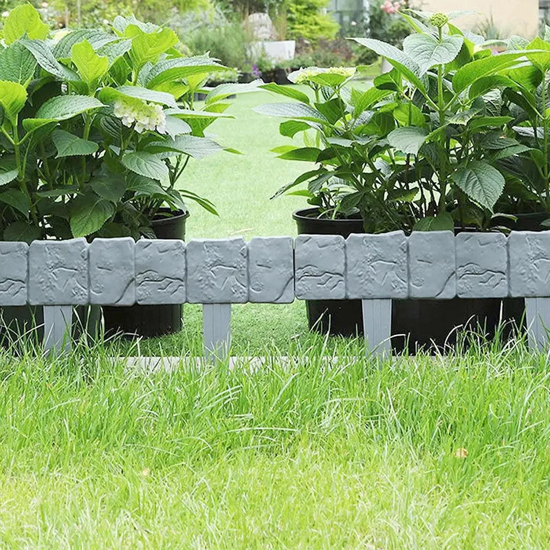 Cerca artificial para plantas de jardim imitação de pedra