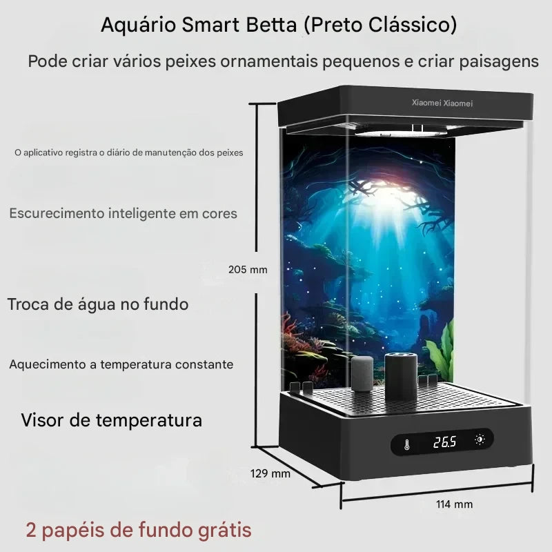 Aquário de mesa inteligente para peixes Betta