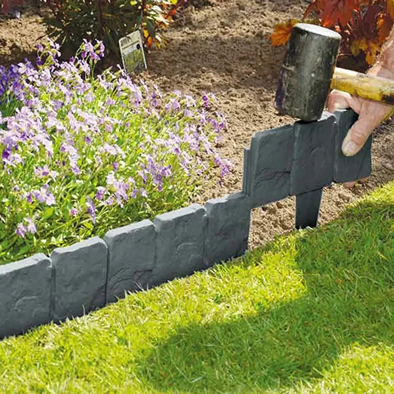 Cerca artificial para plantas de jardim imitação de pedra