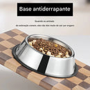 Tigela de aço inoxidável para cães e gatos em 5 diferentes tamanhos