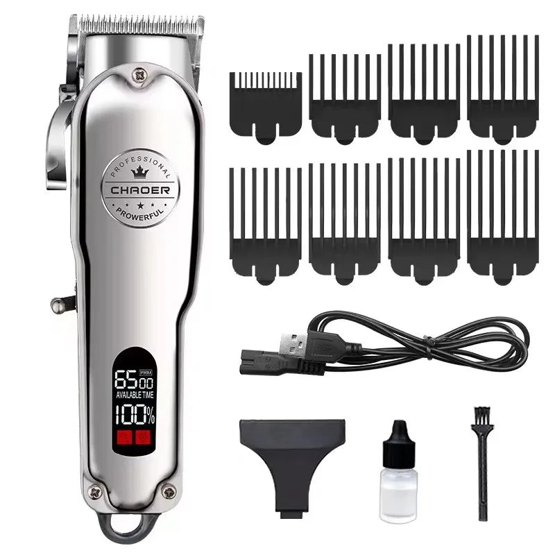 Máquina de cortar pelos profissional para cães totalmente em metal recarregável