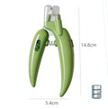 Cortador de unhas profissional para animais de estimação com luz LED e dispenser de descarte