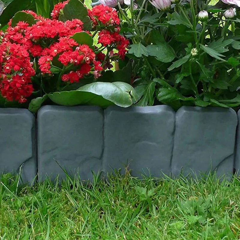 Cerca artificial para plantas de jardim imitação de pedra
