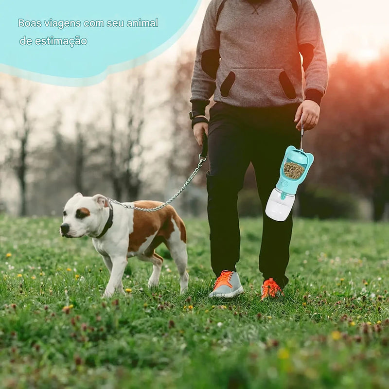 Garrafa de água e alimentador para animais de estimação