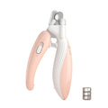 Cortador de unhas profissional para animais de estimação com luz LED e dispenser de descarte