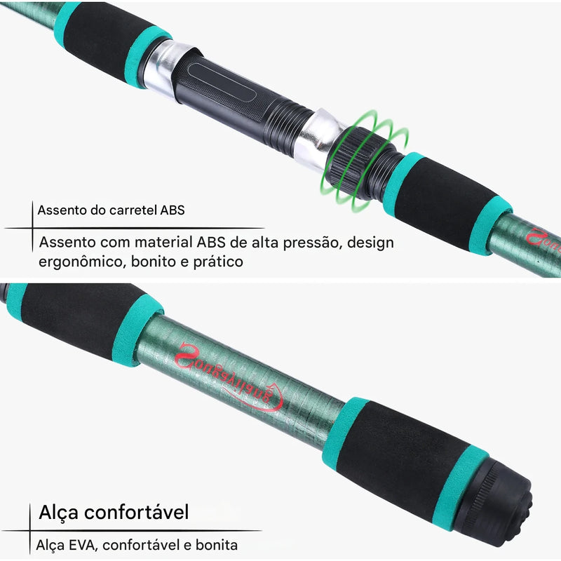 Vara de Pesca Telescópica 1,8m para Molinete