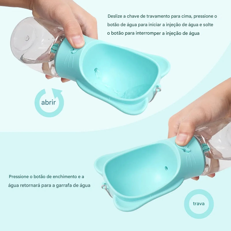Garrafa de água e alimentador para animais de estimação