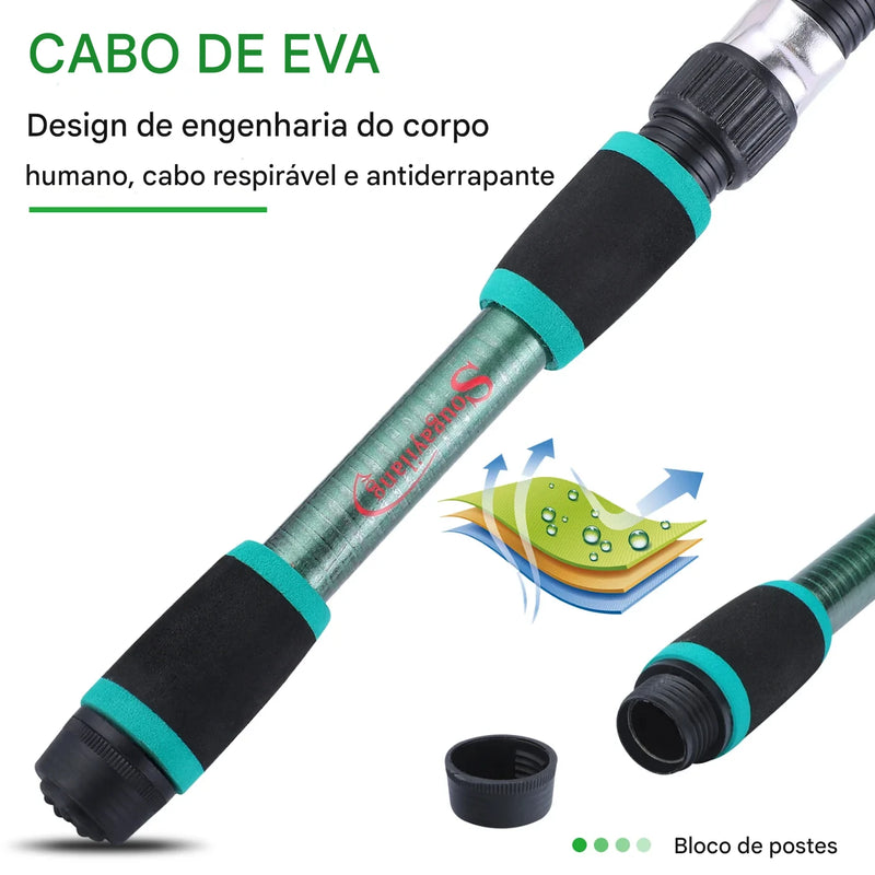 Vara de Pesca Telescópica 1,8m para Molinete