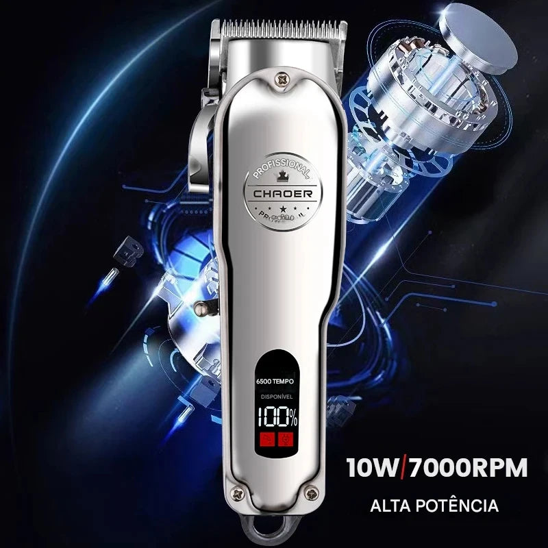 Máquina de cortar pelos profissional para cães totalmente em metal recarregável