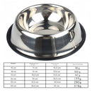 Tigela de aço inoxidável para cães e gatos em 5 diferentes tamanhos