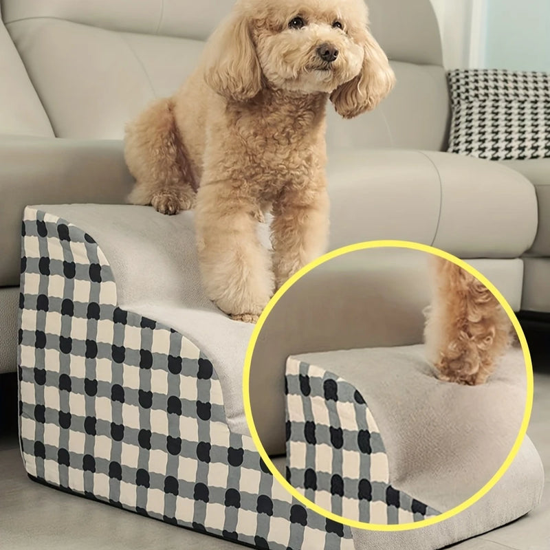 Escada de espuma de alta densidade para cães e gatos com 02 ou 03 degraus.