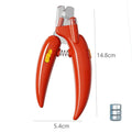 Cortador de unhas profissional para animais de estimação com luz LED e dispenser de descarte