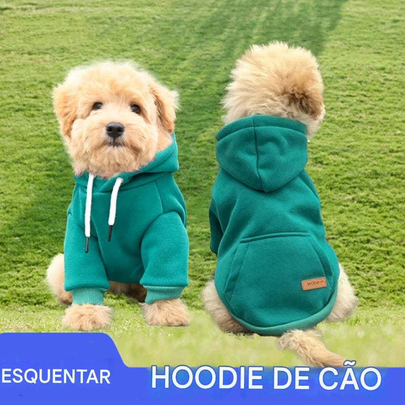 Moletom com capuz para cães pequenos e de médio porte