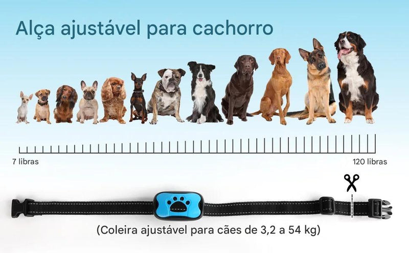 Coleira de Treinamento para Cães Anti-Latidos Ultrassônica USB
