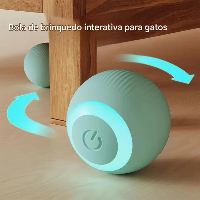 Bola de brinquedo inteligente para gatos recarregável.